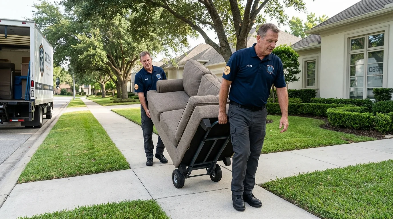 Local residential moving crew loading furniture in Riverdale, IL